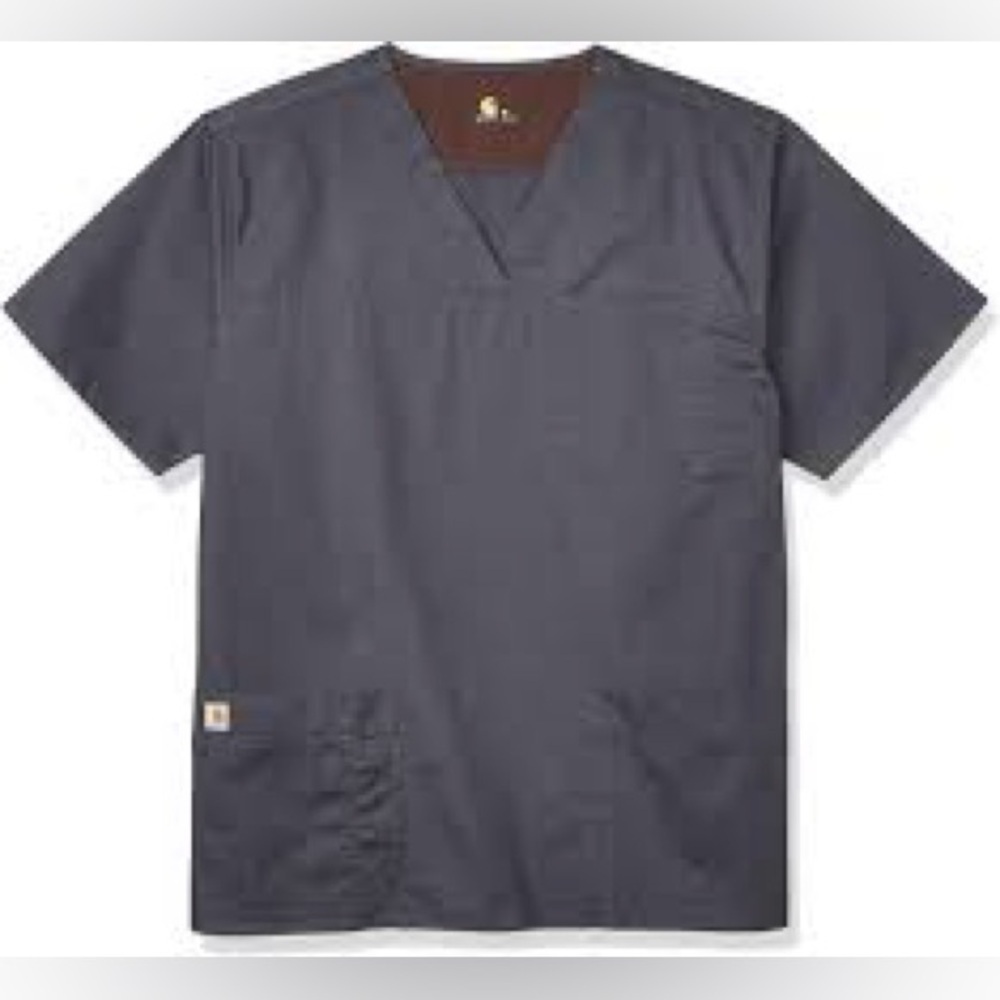 Carhartt gray rip‎ stop scrub top size medium